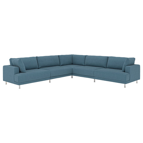 UPPÅKRA modular corner sofa, 6 seat, Axvall dark grey-blue