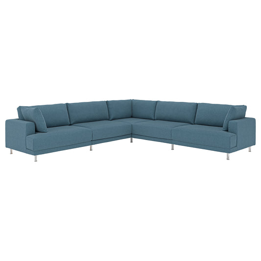 UPPÅKRA modular corner sofa, 6 seat, Axvall dark grey-blue