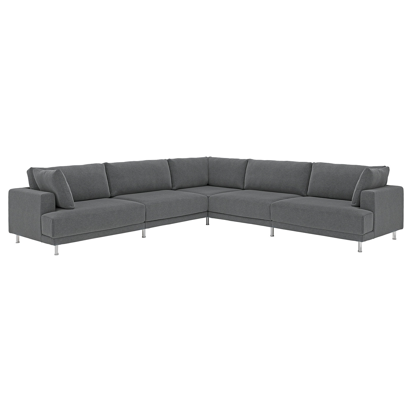 UPPÅKRA modular corner sofa, 6 seat, Johanneshov dark grey