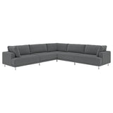 UPPÅKRA modular corner sofa, 6 seat, Johanneshov dark grey