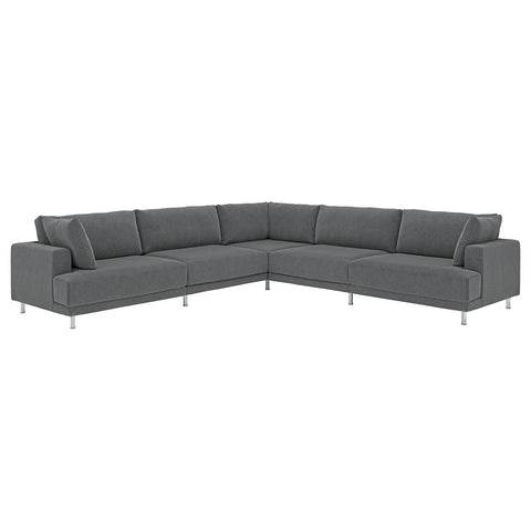 UPPÅKRA modular corner sofa, 6 seat, Johanneshov dark grey