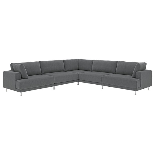 UPPÅKRA modular corner sofa, 6 seat, Johanneshov dark grey