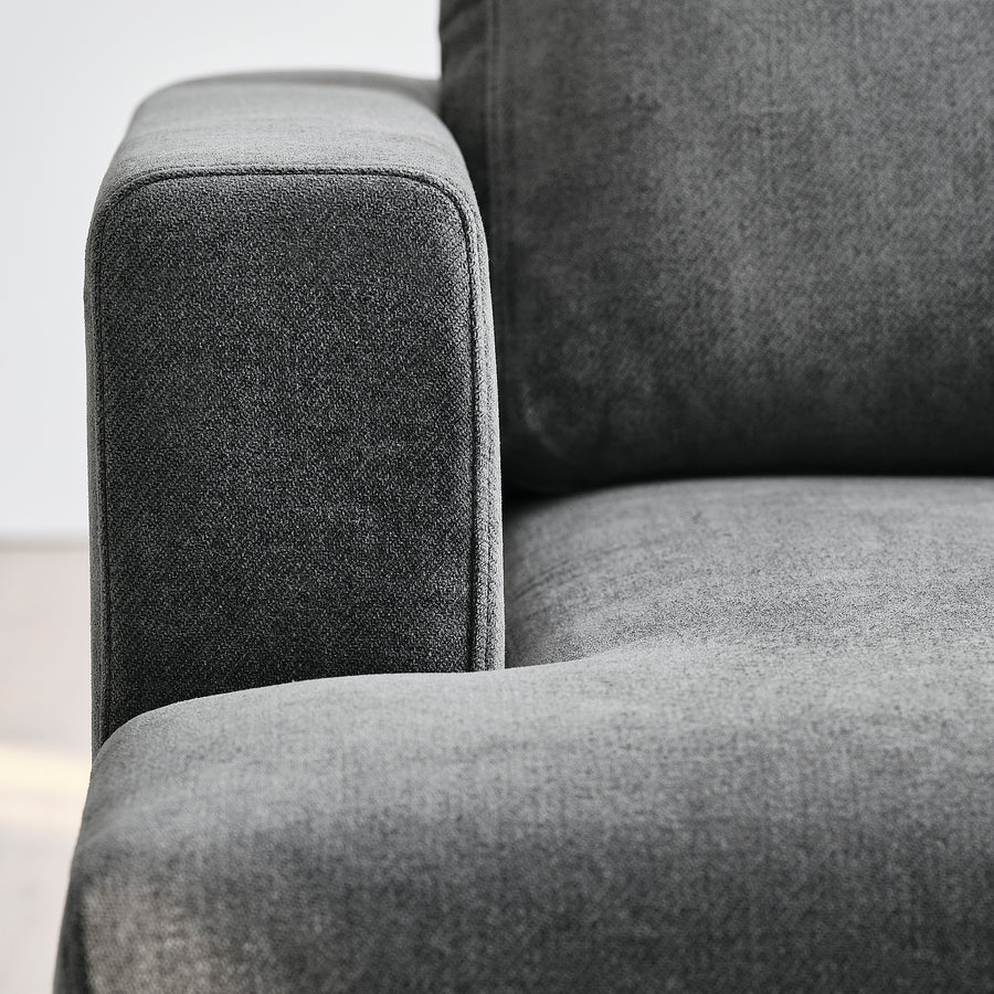 UPPÅKRA modular corner sofa, 6 seat, Johanneshov dark grey