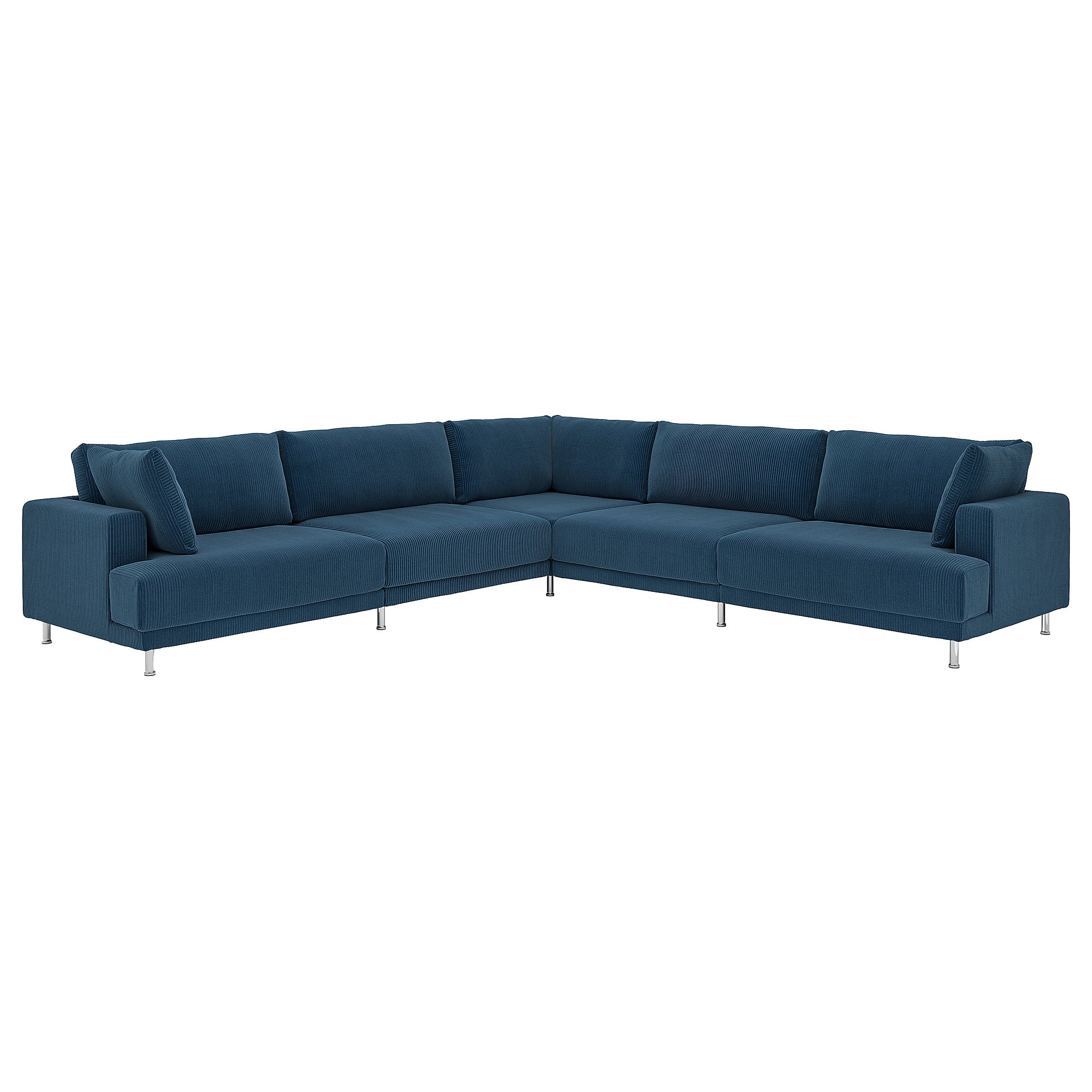 UPPÅKRA modular corner sofa, 6 seat, Samsala dark blue, 342x95 cm