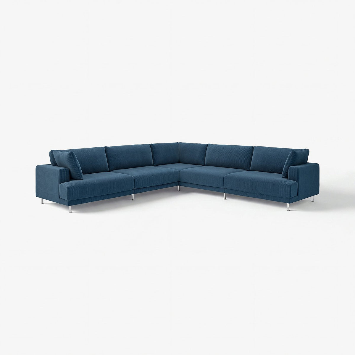 UPPÅKRA modular corner sofa, 6 seat, Samsala dark blue, 342x95 cm