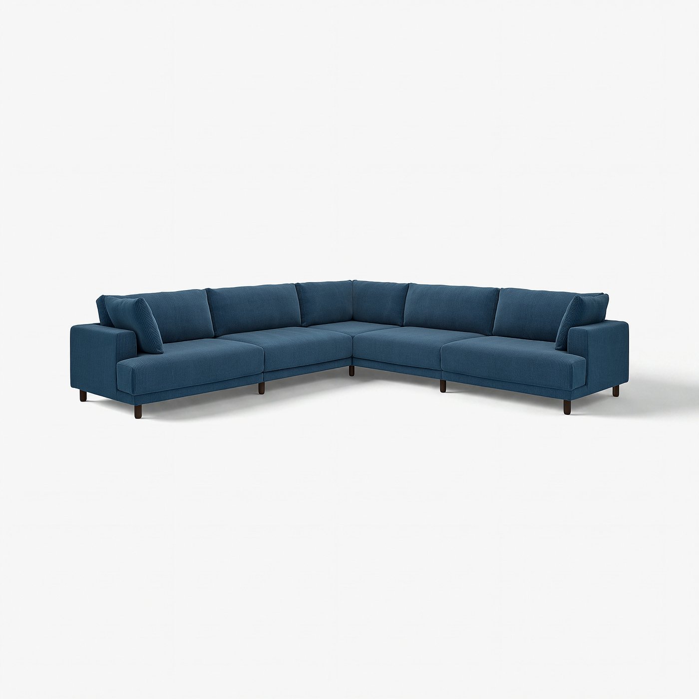 UPPÅKRA modular corner sofa, 6 seat, Samsala dark blue
