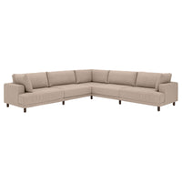 UPPÅKRA modular corner sofa, 6 seat, Samsala grey-beige, 342x95 cm