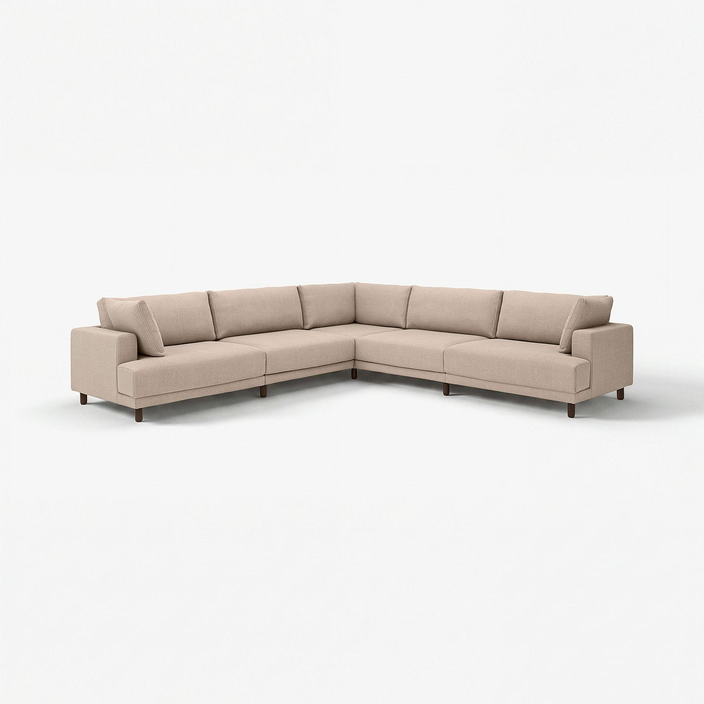 UPPÅKRA modular corner sofa, 6 seat, Samsala grey-beige, 342x95 cm