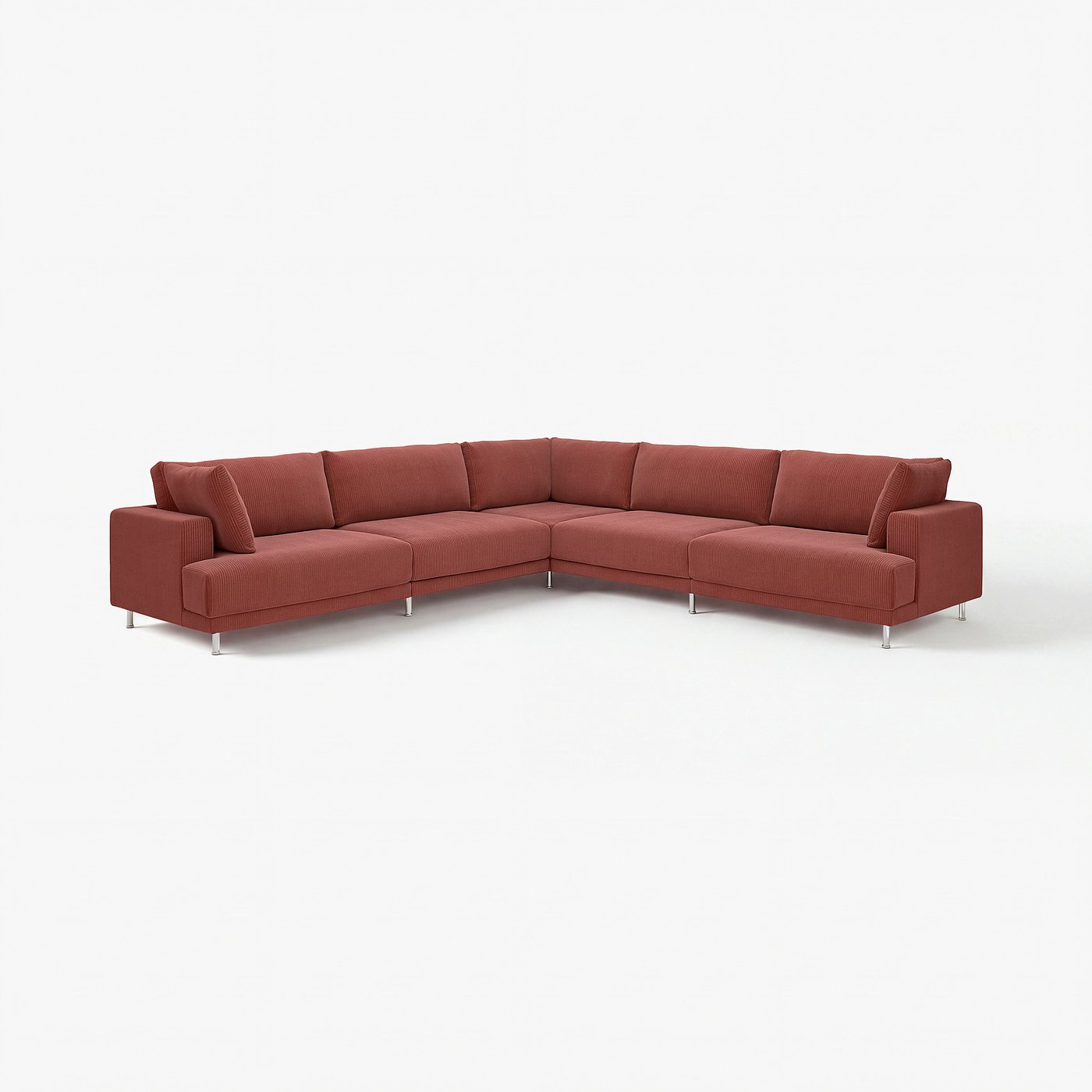 UPPÅKRA modular corner sofa, 6 seat, Samsala brown-red