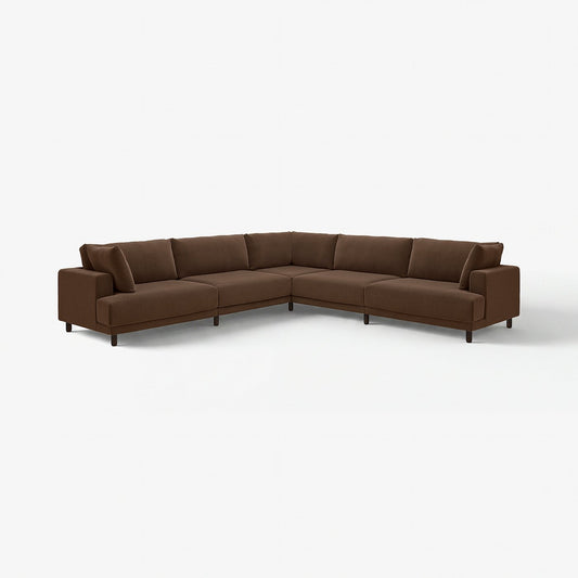 UPPÅKRA modular corner sofa, 6 seat, Samsala dark brown