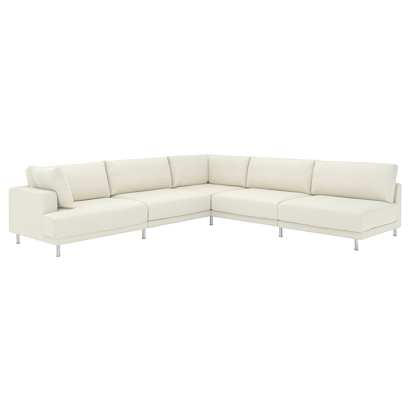 UPPÅKRA modular corner sofa, 6 seat, with open end, right/Axvall off-white, 325x95 cm