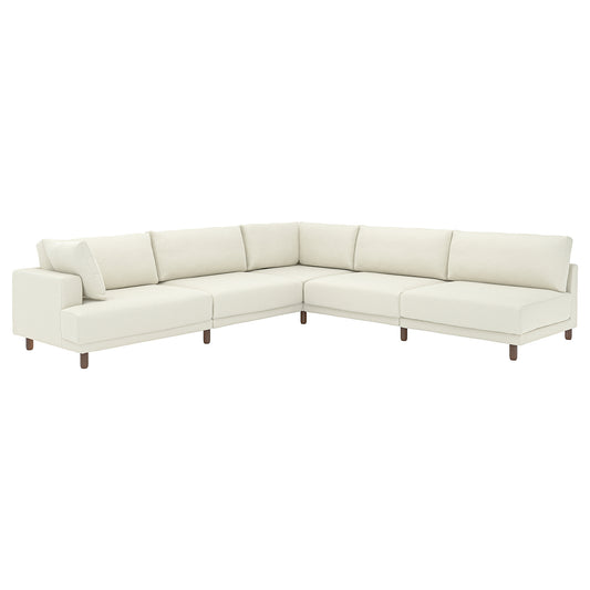 UPPÅKRA modular corner sofa, 6 seat, with open end, right/Axvall off-white