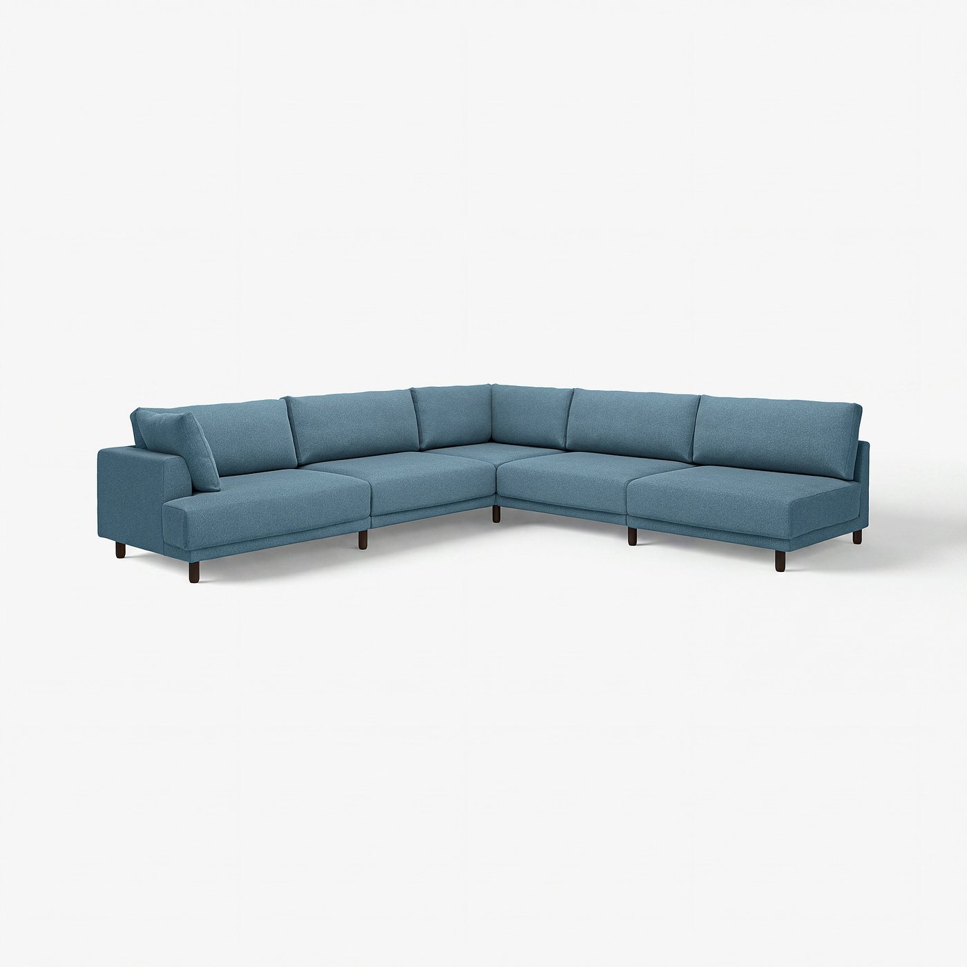 UPPÅKRA modular corner sofa, 6 seat, with open end, right/Axvall dark grey-blue