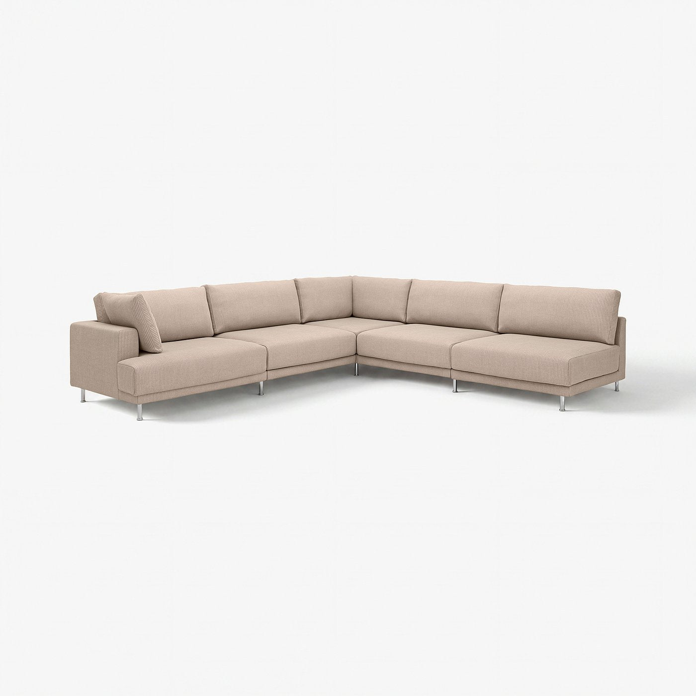 UPPÅKRA modular corner sofa, 6 seat, with open end, right/Samsala grey-beige