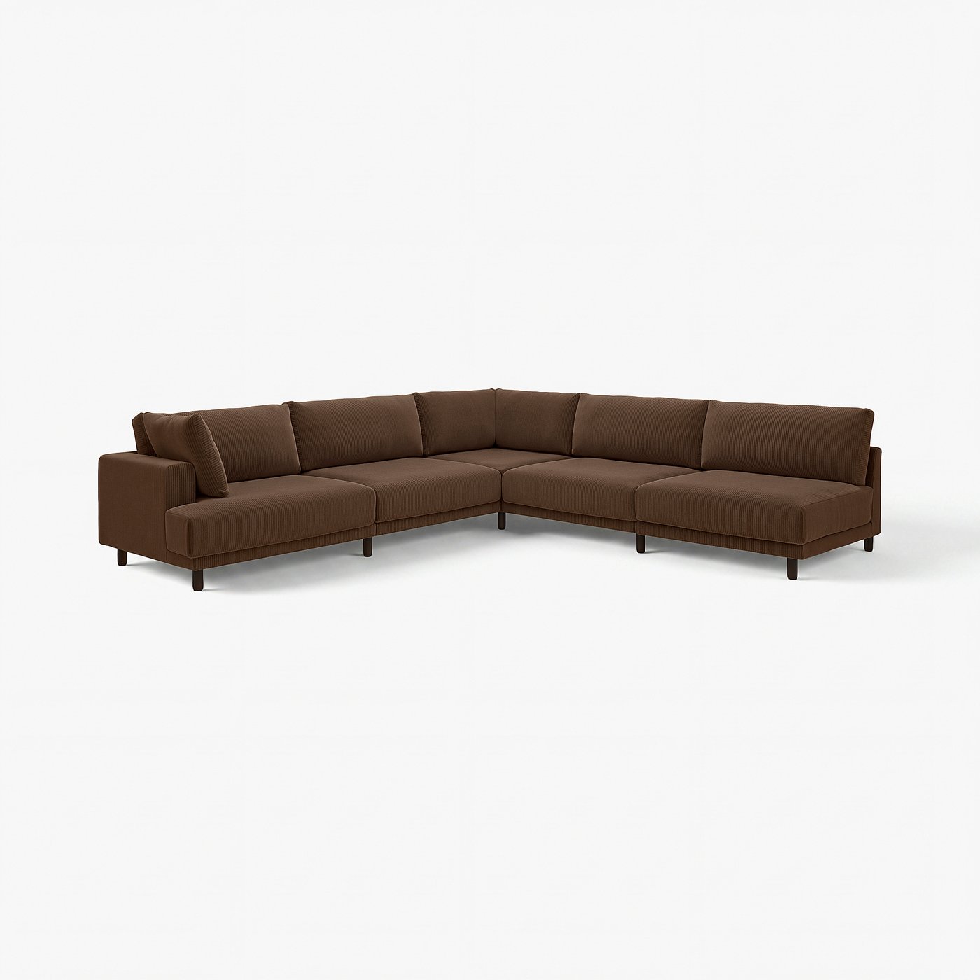 UPPÅKRA modular corner sofa, 6 seat, with open end, right/Samsala dark brown
