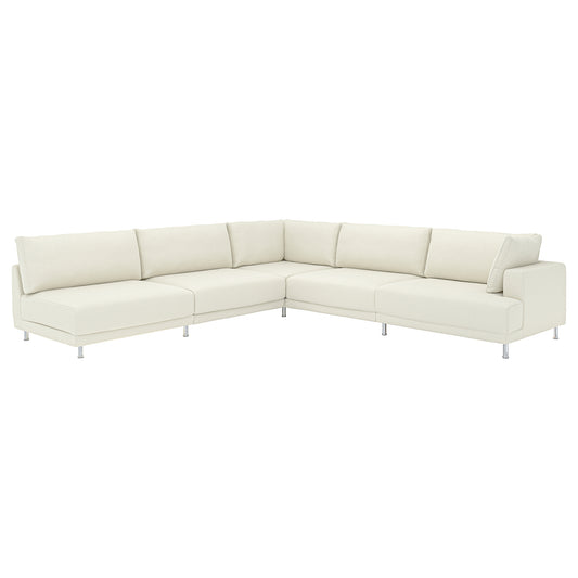 UPPÅKRA modular corner sofa, 6 seat, with open end, left/Axvall off-white, 342x95 cm