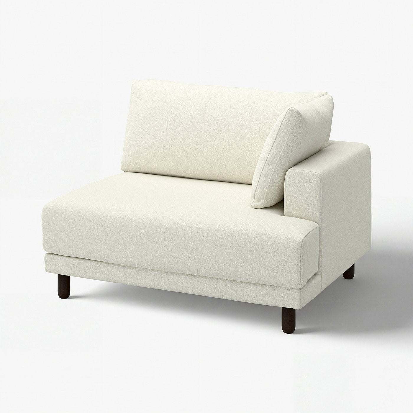UPPÅKRA 1.5-seat module, with armrest right/Axvall off-white, 127x95x107 cm