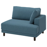 UPPÅKRA 1.5-seat module, with armrest right/Axvall dark grey-blue, 127x95x107 cm