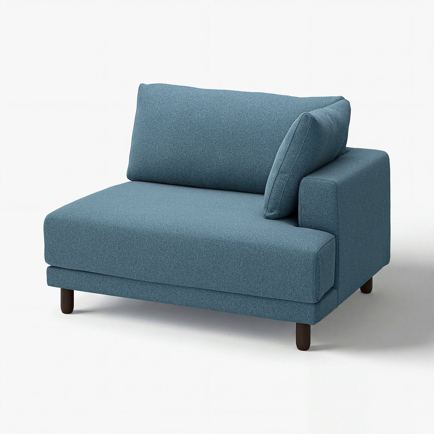 UPPÅKRA 1.5-seat module, with armrest right/Axvall dark grey-blue, 127x95x107 cm