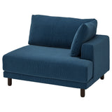 UPPÅKRA 1.5-seat module, with armrest right/Samsala dark blue, 127x95x107 cm
