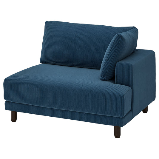 UPPÅKRA 1.5-seat module, with armrest right/Samsala dark blue, 127x95x107 cm