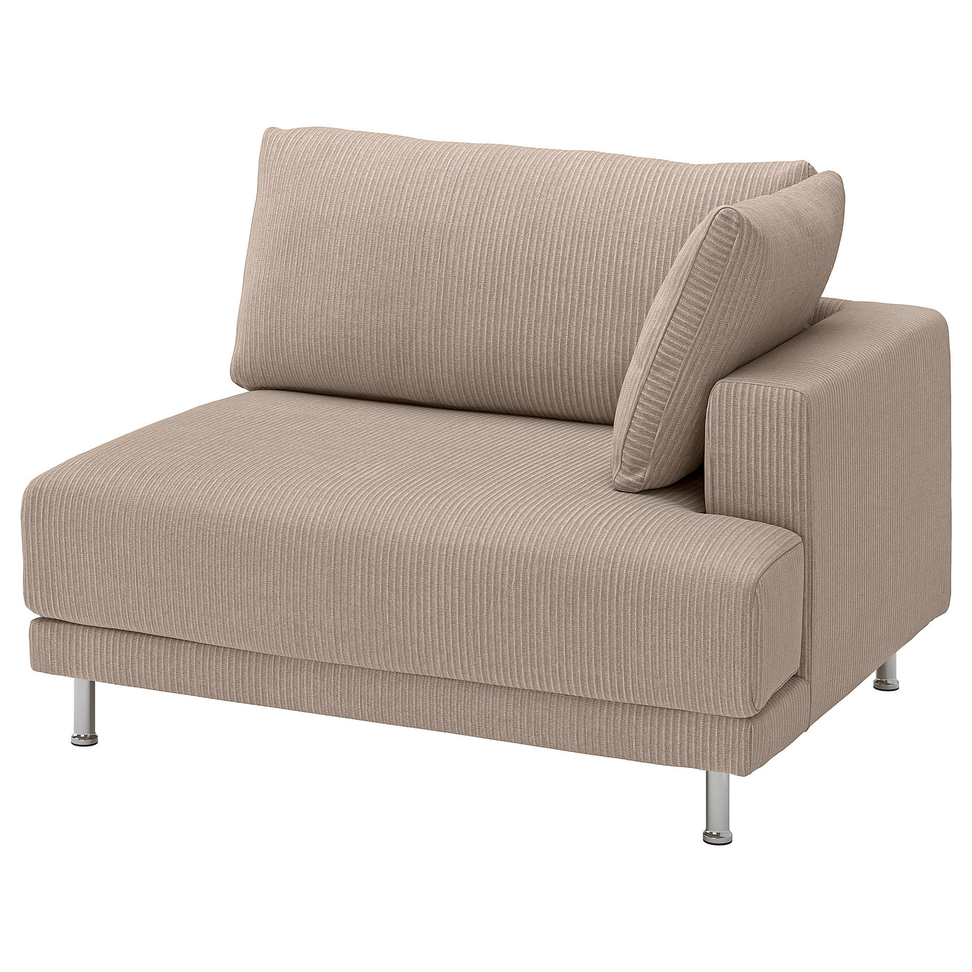 UPPÅKRA 1.5-seat module, with armrest right/Samsala grey-beige, 127x95x107 cm