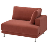 UPPÅKRA 1.5-seat module, with armrest right/Samsala brown-red, 127x95x107 cm