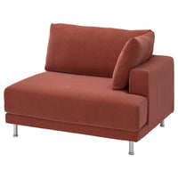 UPPÅKRA 1.5-seat module, with armrest right/Samsala brown-red, 127x95x107 cm