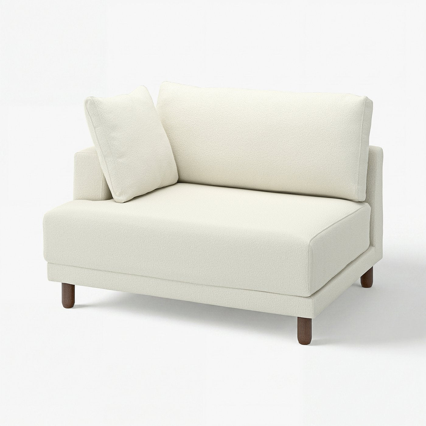 UPPÅKRA 1.5-seat module, with armrest left/Axvall off-white, 127x95x107 cm