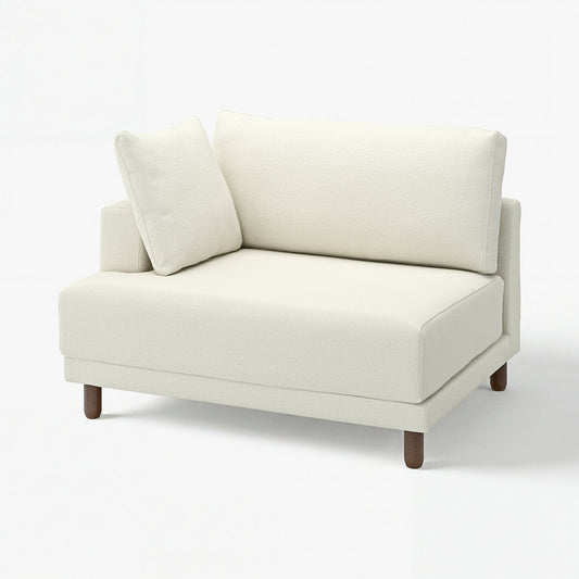 UPPÅKRA 1.5-seat module, with armrest left/Axvall off-white, 127x95x107 cm