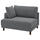 UPPÅKRA 1.5-seat module, with armrest left/Johanneshov dark grey, 127x95x107 cm