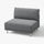 UPPÅKRA 1.5-seat module, Johanneshov dark grey, 110x95x107 cm