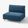 UPPÅKRA 1.5-seat module, Samsala dark blue, 110x95x107 cm