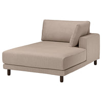 UPPÅKRA chaise longue module, with armrest right/Samsala grey-beige, 127x95x180 cm