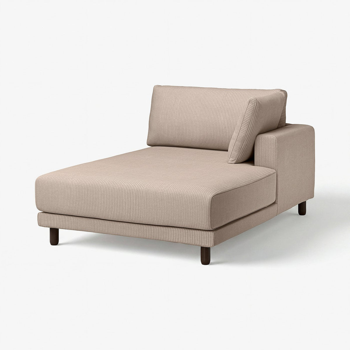 UPPÅKRA chaise longue module, with armrest right/Samsala grey-beige, 127x95x180 cm