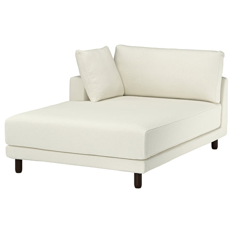 UPPÅKRA chaise longue module, with armrest left/Axvall off-white, 127x95x180 cm