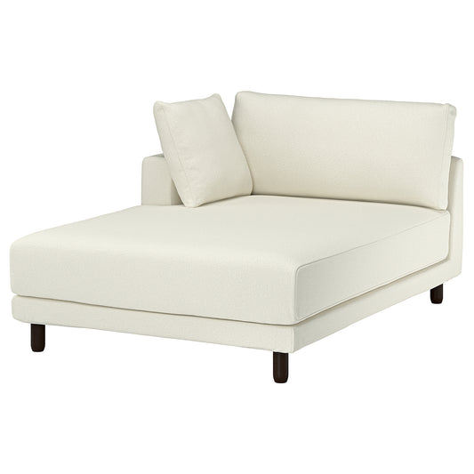 UPPÅKRA chaise longue module, with armrest left/Axvall off-white, 127x95x180 cm