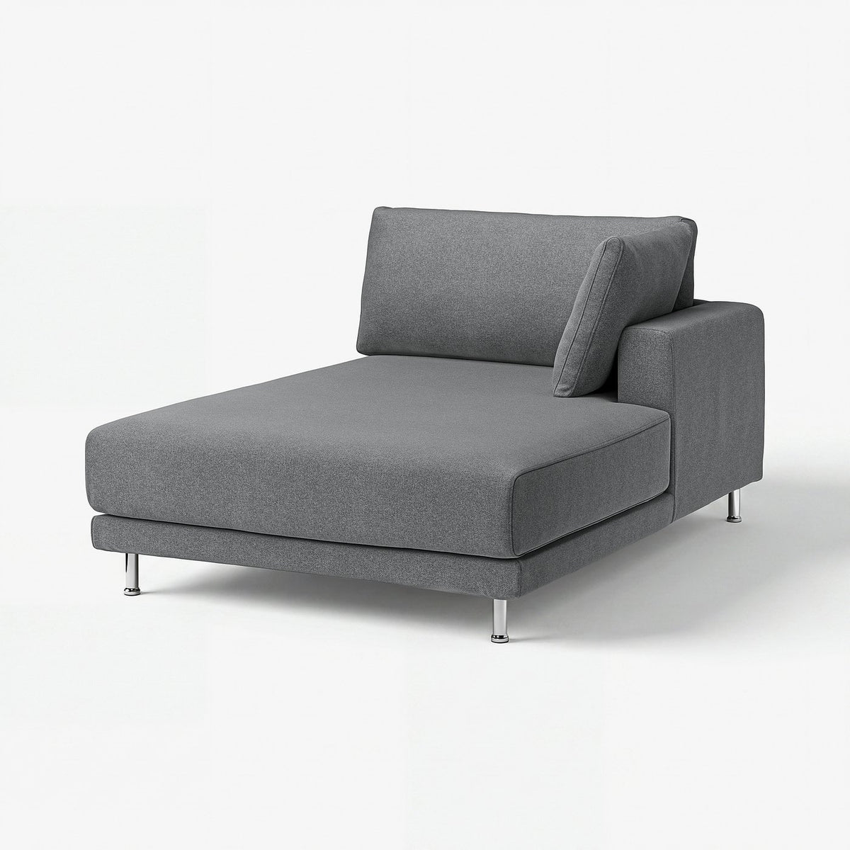 UPPÅKRA cover chaise longue module, right, Johanneshov dark grey, 70x71x95 cm