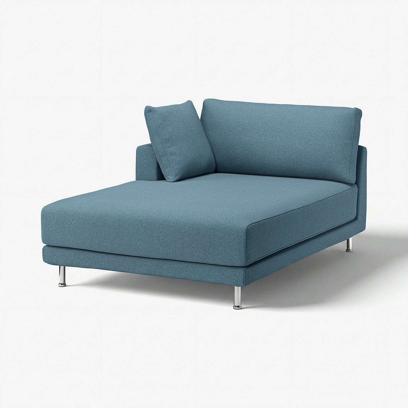 UPPÅKRA cover chaise longue module, left, Axvall dark grey-blue, 70x71x95 cm