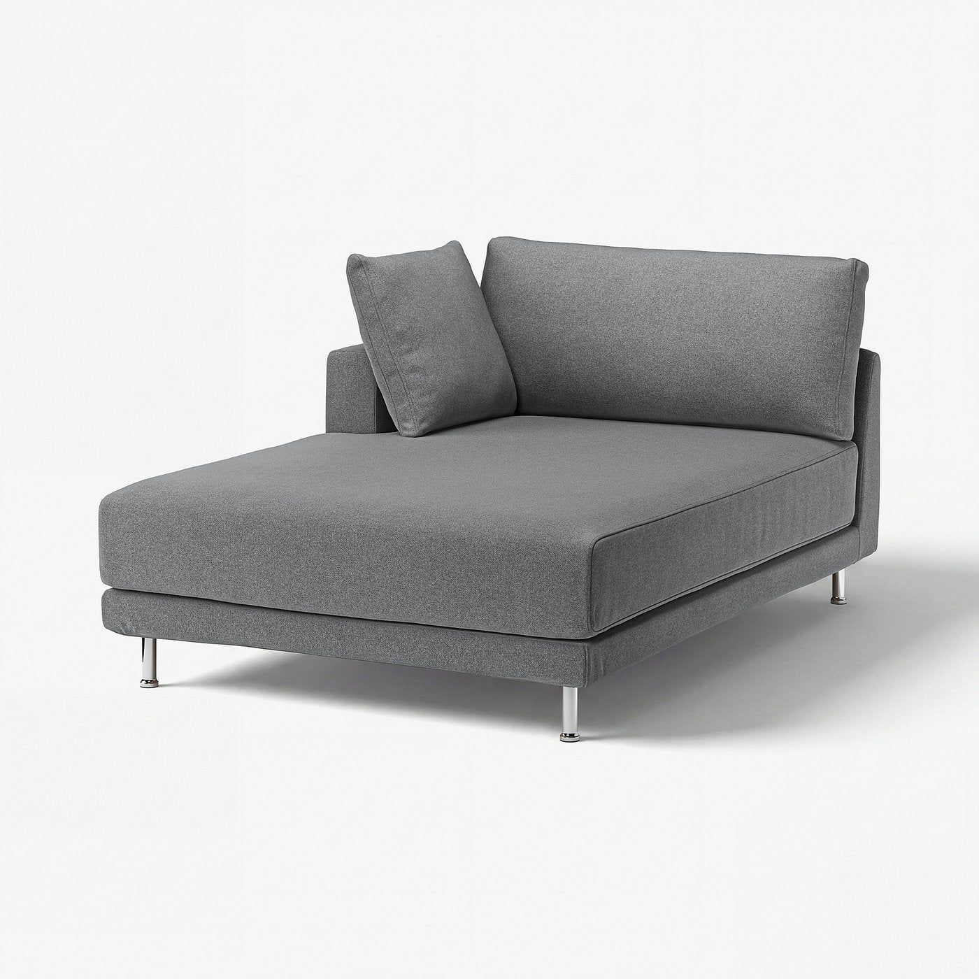 UPPÅKRA cover chaise longue module, left, Johanneshov dark grey, 70x71x95 cm