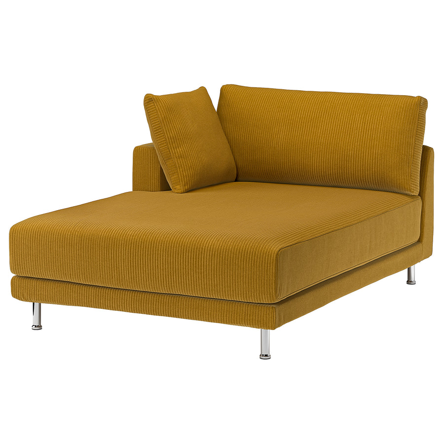 UPPÅKRA cover chaise longue module, left, Samsala yellow-brown