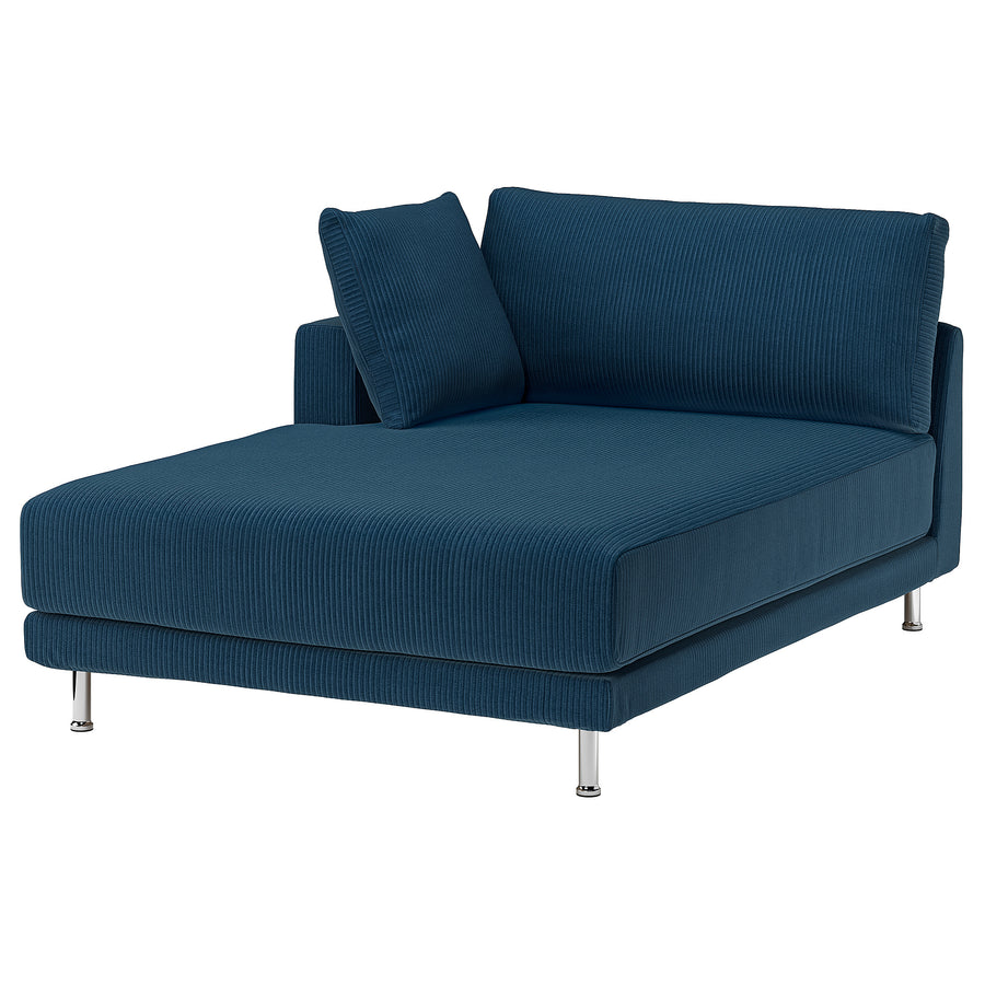 UPPÅKRA cover chaise longue module, left, Samsala dark blue