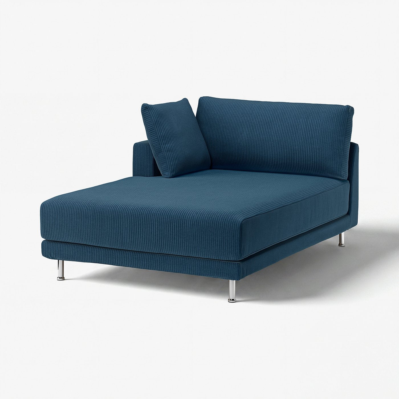 UPPÅKRA cover chaise longue module, left, Samsala dark blue