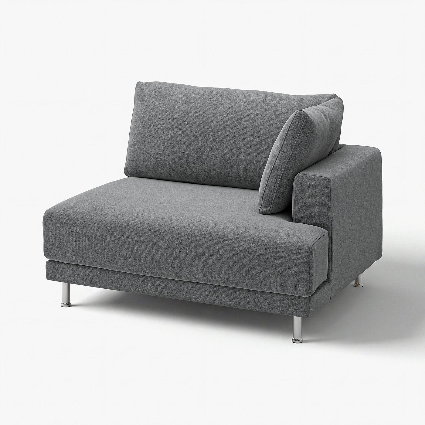 UPPÅKRA cover for 1.5-seat module, right, Johanneshov dark grey, 70x71x95 cm