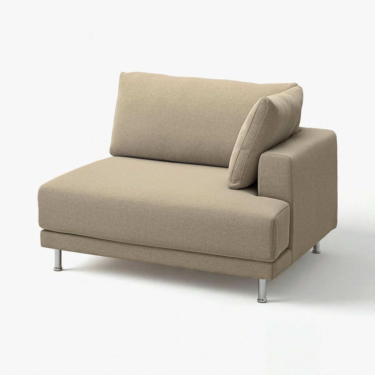 UPPÅKRA cover for 1.5-seat module, right, Johanneshov brown-beige, 70x71x95 cm