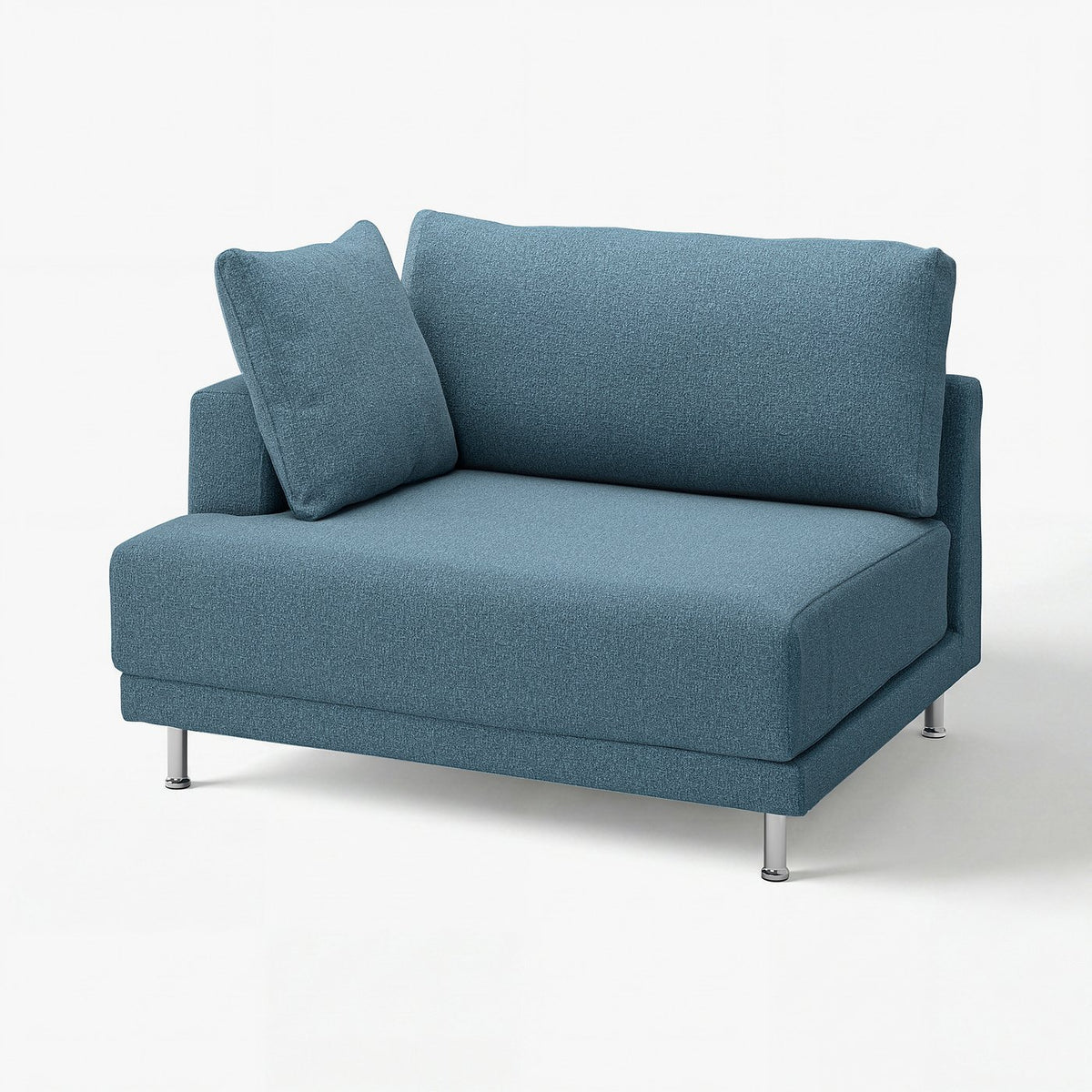 UPPÅKRA cover for 1.5-seat module, left, Axvall dark grey-blue, 70x71x95 cm
