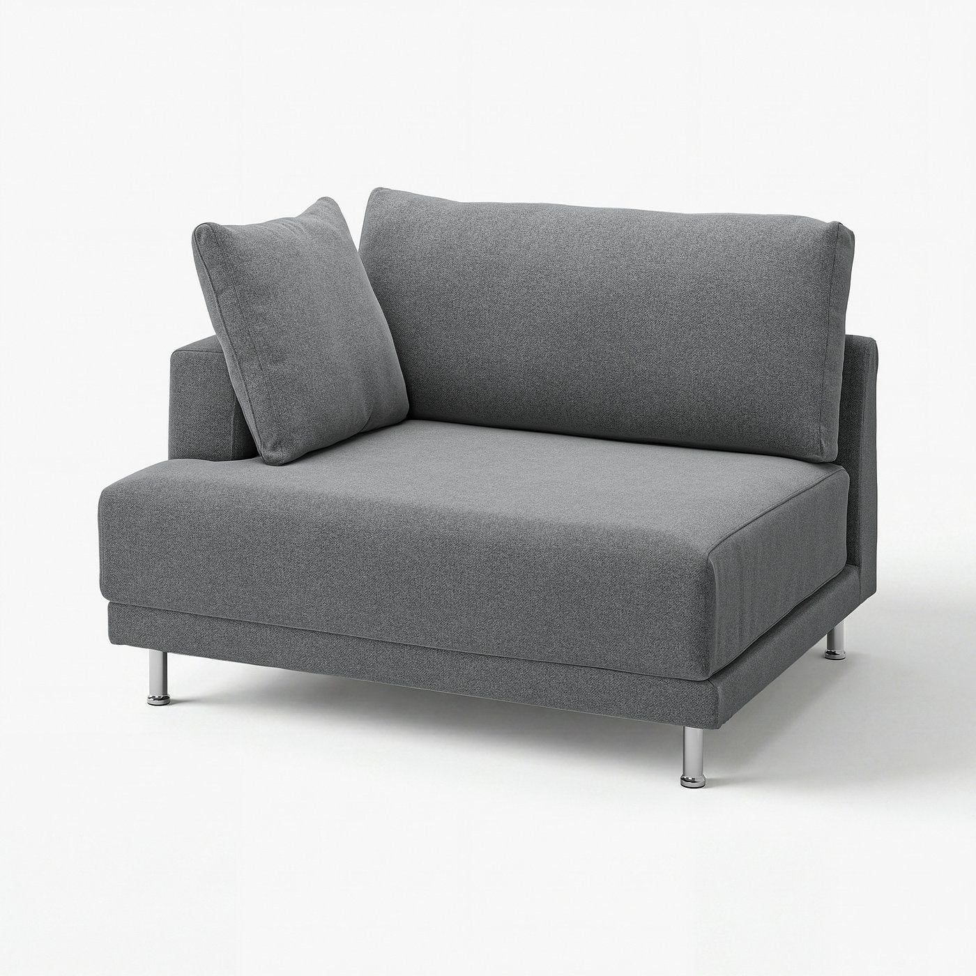 UPPÅKRA cover for 1.5-seat module, left, Johanneshov dark grey, 70x71x95 cm