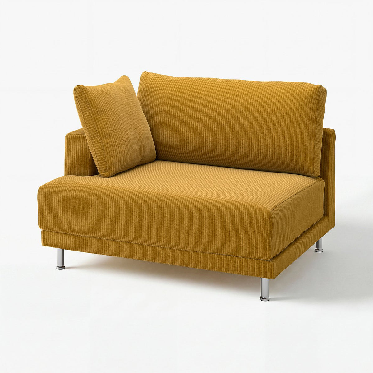 UPPÅKRA cover for 1.5-seat module, left, Samsala yellow-brown