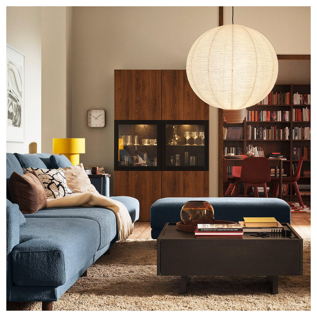 UPPÅKRA footstool, Samsala yellow-brown, 127x46x77 cm