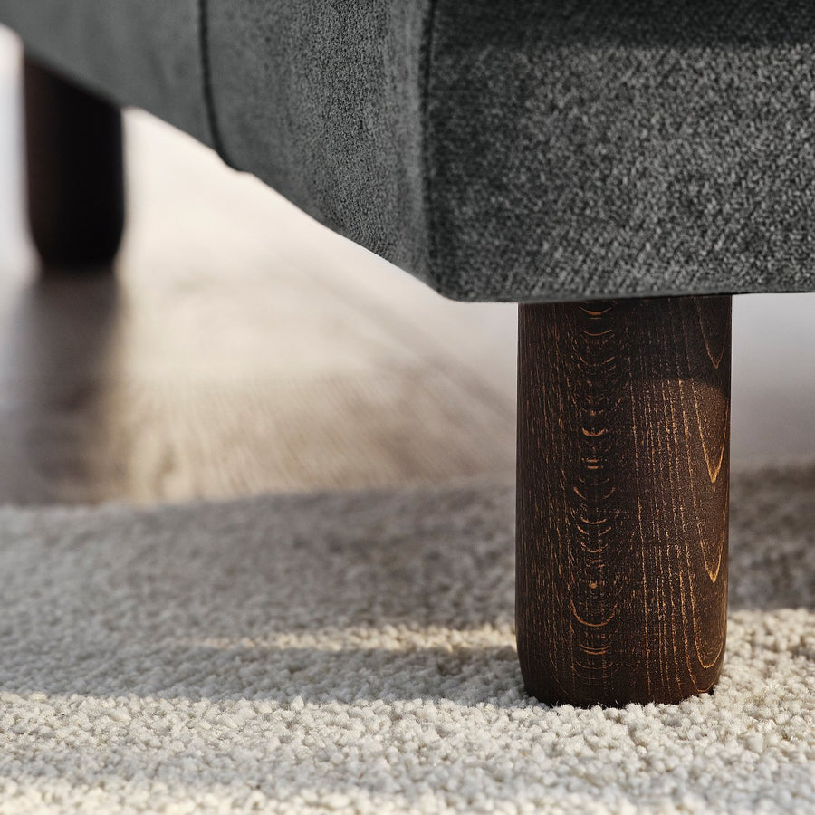 UPPÅKRA footstool, Johanneshov dark grey, 127x14x77 cm